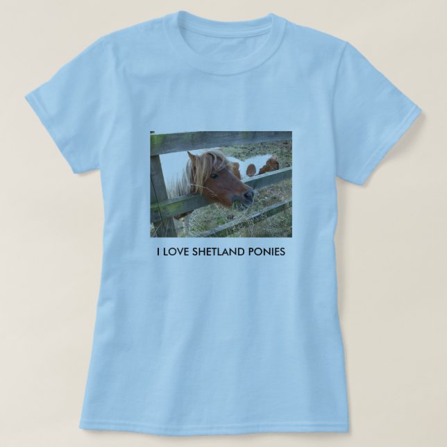 Bébé de dames de poney de Shetland - T-shirt de (Design devant)