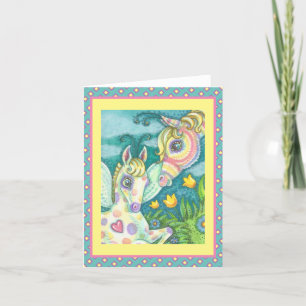 BÉBÉ DE PÂQUES, CHEVAL DE PRINTEMPS, CARTE DE REMA