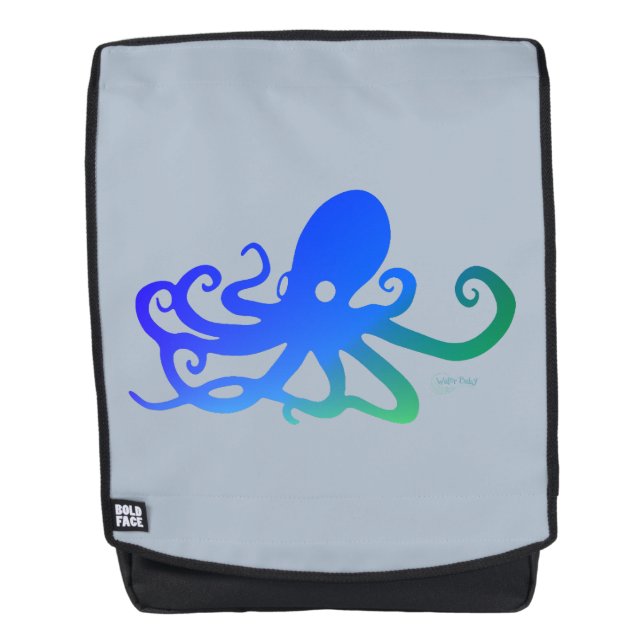 Bébé d'eau - Sac à dos de pieuvre bleu (Devant)