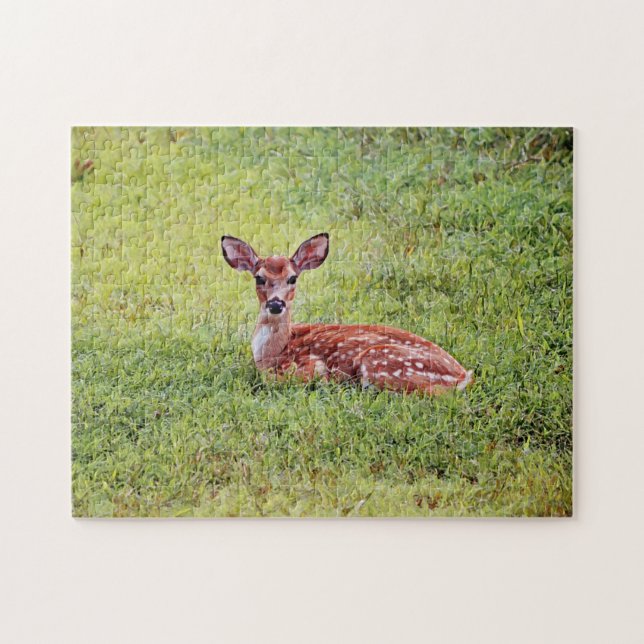 Bébé Deer mignon Fête Puzzle d'art (Horizontal)