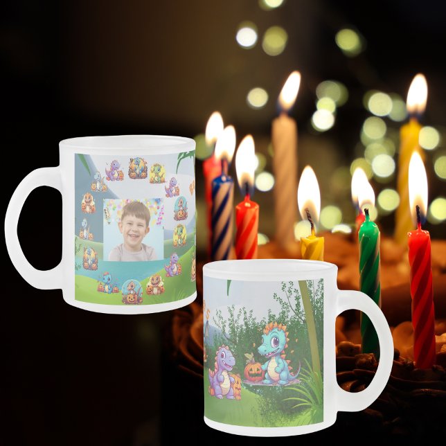 Bébé Dino givré Mug pour enfants Anniversaire Favo (Créateur téléchargé)