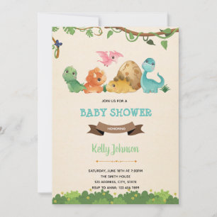 Bébé dinosaure invitation mignonne