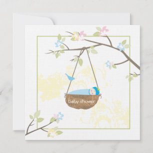 Bébé dormant - Invitation Baby shower