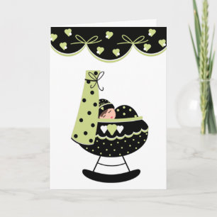 Bébé dormant Nouvelle carte de voeux pour bébé