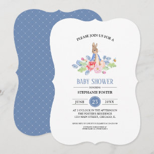 Bébé doux lapin   Rabbit Baby Shower Invitations