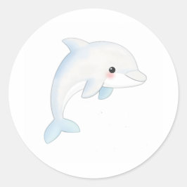Bébé doux Sticker de veau dauphin aquarelle