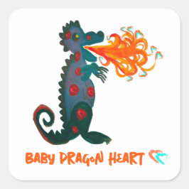 Bébé Dragon Coeur Sticker