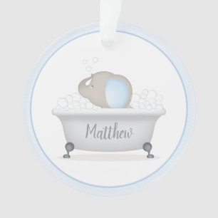 Bébé Eléphant Bain Bain Premier Noël