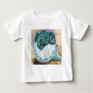 Bébé Eléphant éclosion de l'oeuf bébé T-shirt amus