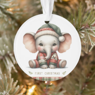 Bébé éléphant en tricot de fête