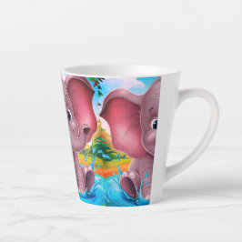 Bébé Eléphant Latte Café Mug