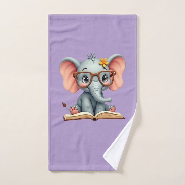Bébé Éléphant Sage (Serviette à main)
