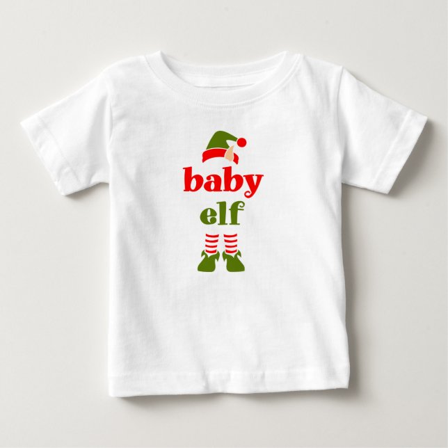 bébé elfe famille appariement Noël bébé T-shirt (Devant)