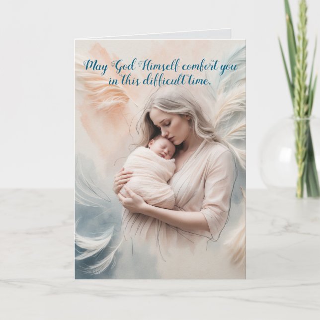 BÉBÉ EN BRAS D'ANGE CARTE SYMPATHIQUE (Devant)