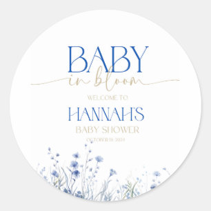 Bébé en fleur autocollants pour baby shower