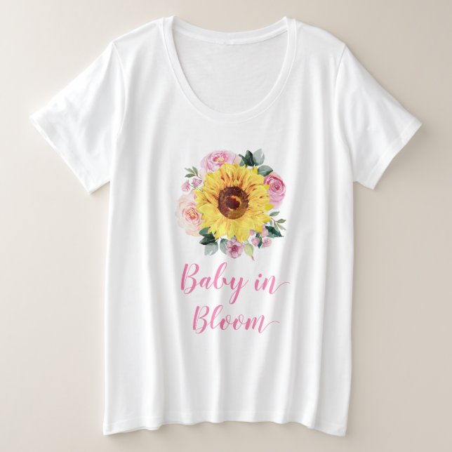 Bébé en Fleur de tournesol rose Floral (Design devant)