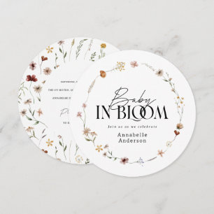 Bébé en fleur fleur sauvage baby shower invitation