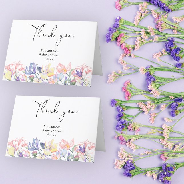 Bébé en fleurs merci baby shower (Créateur téléchargé)