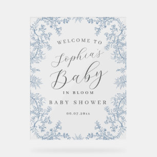 Bébé en fleurs Signe de bienvenue clair pour Baby