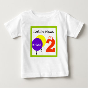 bébé est un 2, 2ème deuxième anniversaire, t-shirt