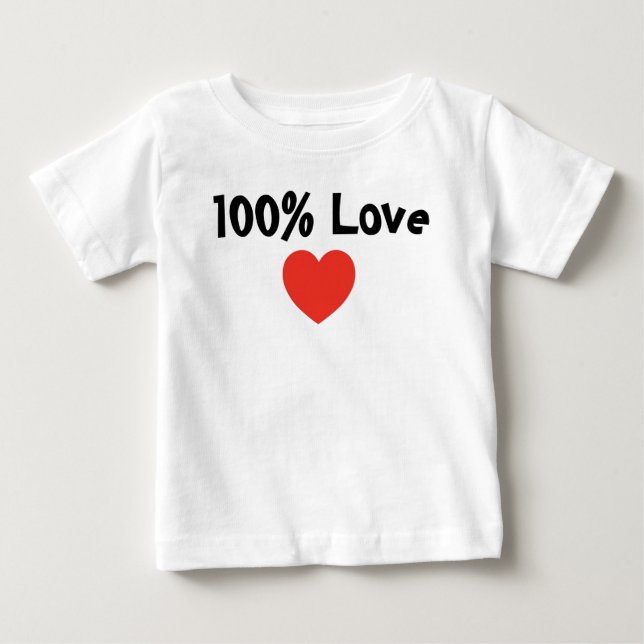 Bébé et enfants : 100% Amour- T-shirt bébé (Devant)