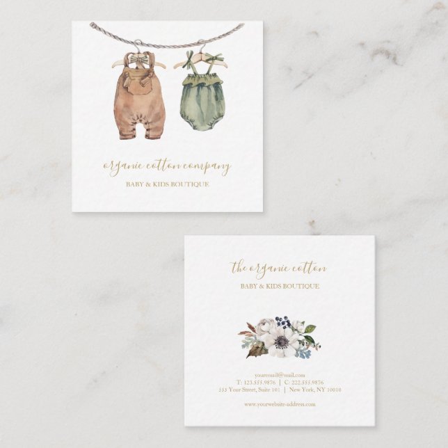 Bébé et enfants Vêtements carte de visite (Devant / Derrière)