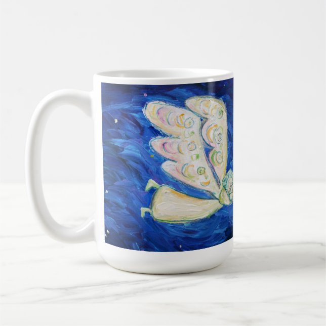 Bébé et Gardien Ange Peinture de l'art de la Mug (Gauche)