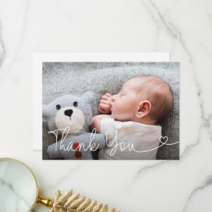 Bébé Faire-part de naissance photo Script moderne