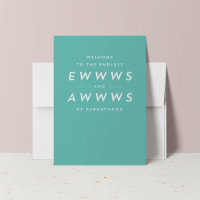 Bébé félicitations Carte de voeux turquoise