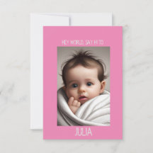 Bébé Fille Cartes Faire-part avec photo