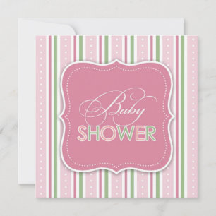 Bébé fille douche plat Invitation