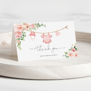 Bébé fille Merci de ligne de linge