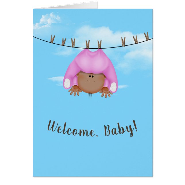 Bébé fille sur la ligne de linge (Devant)