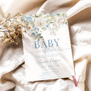 BÉBÉ Floral BLOOM Baby shower Invitation