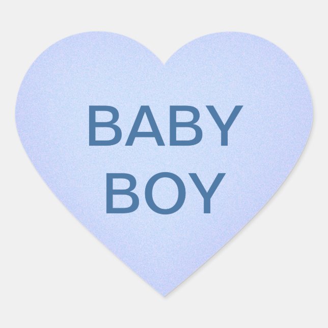Bébé Garçon Bleu Coeur Sticker (Devant)