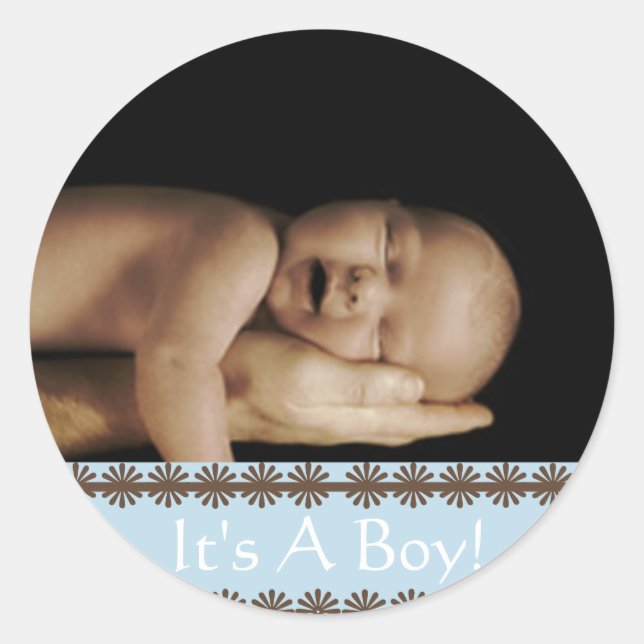Bébé Garçon Votre Stickers Photo (Devant)