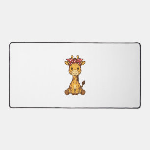 Bébé girafe mignon avec noeud papillon design vect
