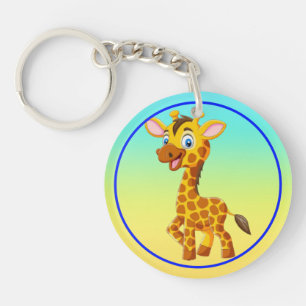 Bébé girafe mignon souriant dessin animé-35280