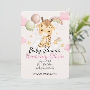 BÉBÉ GIRAFFE BABY SHOWER INVITATION