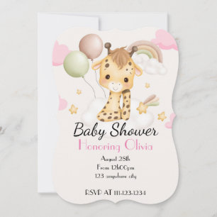 BÉBÉ GIRAFFE BABY SHOWER INVITATION