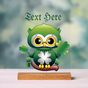 Bébé Hibou Mignon St Patrick Dessin Animé