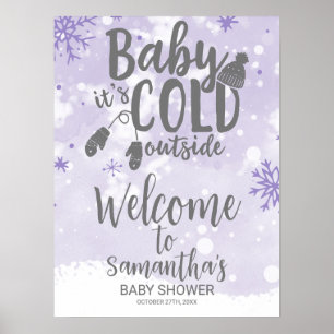 Bébé Il fait froid dehors Affiche de bienvenue Bab