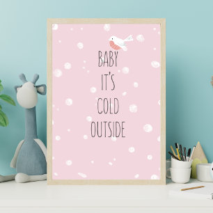 Bébé, il fait froid dehors - affiche de Noël