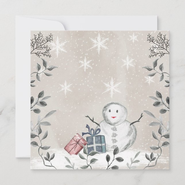 Bébé il fait froid dehors baby shower carte blanch (Devant)