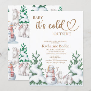 Bébé il fait froid dehors invitation baby shower