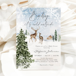 Bébé il fait froid dehors Invitation Baby Shower
