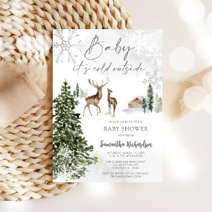 Bébé il fait froid dehors Invitation Baby Shower