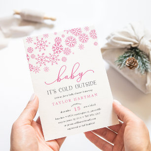Bébé Il fait froid dehors Invitation Baby shower