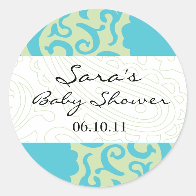 Bébé Invitation ou Favoriser Sticker - Fun Fabric (Devant)