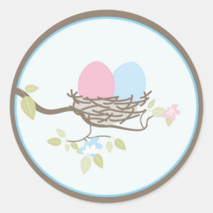 Bébé Invitation ou Sticker préféré - Oeufs jumeaux